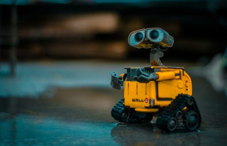 Walle - yellow robot from Pixar movie